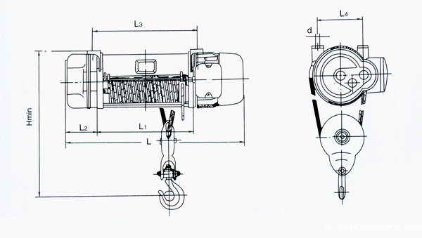 电动葫芦平面解析图
