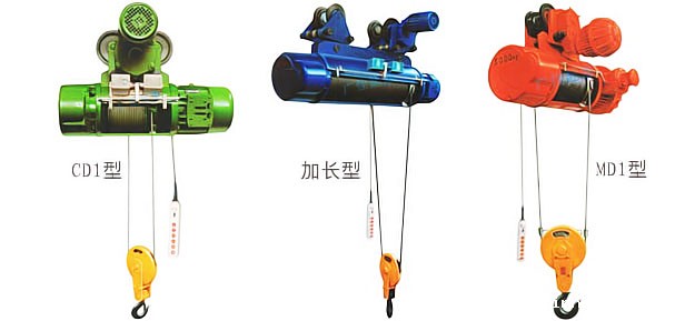 CD电动葫芦与MD电动葫芦对比图