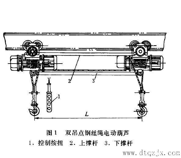 双钩双吊点电动葫芦设计图