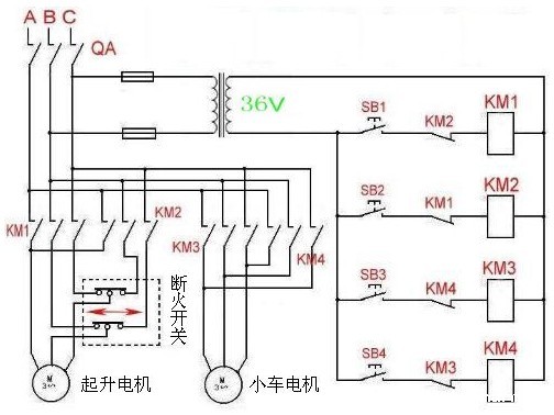 电动葫芦接线图实拍